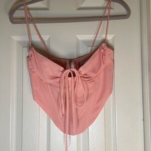 White Fox corset crop top